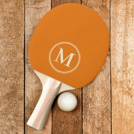 Raquete De Ping Pong Monograma Cor Cítrica Quente Sólida