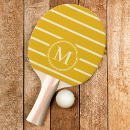 Raquete De Ping Pong Monograma Cor De Girassol Quente