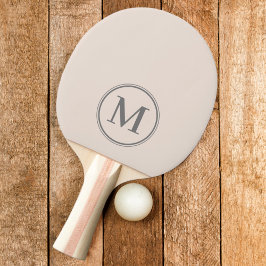 Raquete De Ping Pong Monograma Cor Rosa Castelo de Areia Sólido
