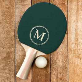 Raquete De Ping Pong Monograma Cor Verde Oliva Sólido