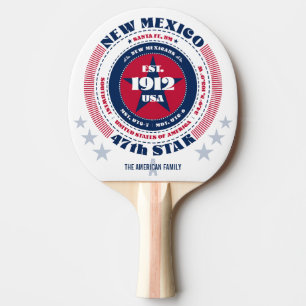 Raquete De Ping Pong Monograma da Tipografia Circular do Orgulho do Nov