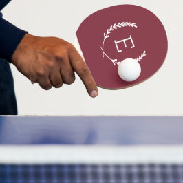 Raquete De Ping Pong Monograma de Crista de Louro