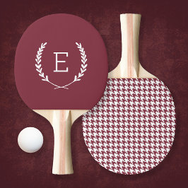Raquete De Ping Pong Monograma de Crista de Louro