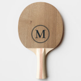 Raquete De Ping Pong Monograma de Madeira de Bétula Clara