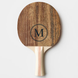 Raquete De Ping Pong Monograma de Madeira de Cedro Bruta