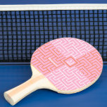 Raquete De Ping Pong Monograma de Padrão Laranja Rosa Moderno<br><div class="desc">Você será um vencedor com este remo especial — padrão geométrico único — rosa,  branco,  laranja com um monograma e primeiro nome. Qualquer pergunta sobre design,  envie um e-mail para charmdesignstudio@rcn.com e ficaremos felizes em ajudar.</div>