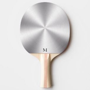 Raquete De Ping Pong Monograma de Textura Metálica brilhante