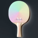 Raquete De Ping Pong Monograma do Nome Monograma do Arco-Íris de Gradaç<br><div class="desc">Linda coloração d'água digital cor rosa púrpura cor-de-rosa cor-de-rosa,  cor azul-acinzentada,  gradiente ombre design. Presente gradiente. Dons de gradiente personalizados. Dama do dormitório estudante em cores de gradiente pastel pré-disquete.</div>