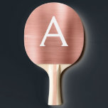 Raquete De Ping Pong Monograma Dourado de Folha Rosa Rosa Rosa Rosa Esb<br><div class="desc">Rosa Rosa Rosa Rosa Rosa Dourada Folha Metálica Elegante Monograma Monograma Ping Pong Paddle. Este monograma de Ping Pong Paddle pode ser personalizado para incluir seu nome inicial e próprio e fazer um excelente de aniversário feminino ou presente de festa de solteira de casamento.</div>