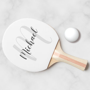 Raquete De Ping Pong Monograma e Nome Personalizados