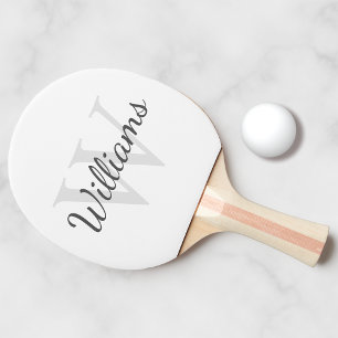 Raquete De Ping Pong Monograma e Nome Personalizados