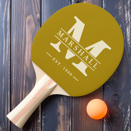 Raquete De Ping Pong Monograma e Nome Sobreposto Desert Sage
