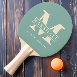 Raquete De Ping Pong Monograma e Nome Sobreposto Recife Aquático