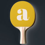 Raquete De Ping Pong Monograma inicial do retrorreflector amarelo simpl<br><div class="desc">Monograma Retroativo Amarelo Simples Monograma Ping Pino Inicial</div>