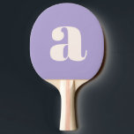 Raquete De Ping Pong Monograma inicial do retrorreflector de Lavanda ro<br><div class="desc">Pino Pino Inicial do Monograma com Lavanda Roxo Simples</div>