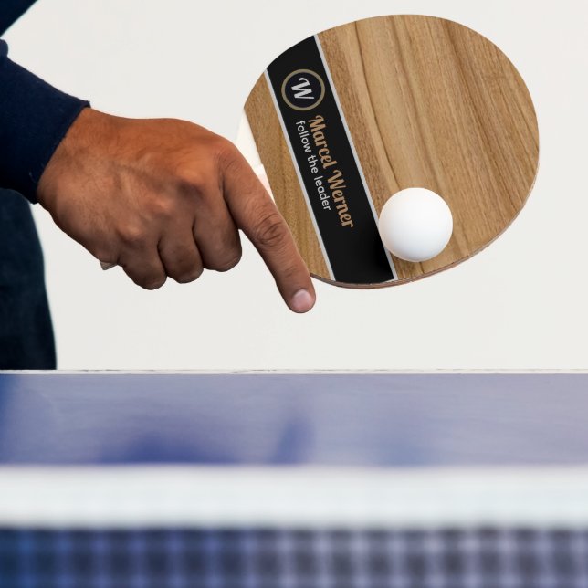 Raquete De Ping Pong Monograma Madeira Como Rústico (Insitu)