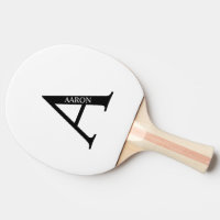 Monograma Personalizado e Pino Ping Pong Paddle