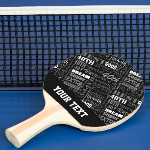 Raquete De Ping Pong Monograma personalizado especial do partido de