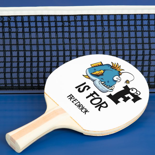 Raquete De Ping Pong Monograma personalizado F para ilustração de desen (Insitu)