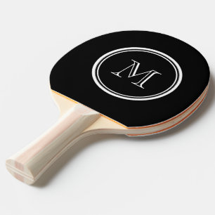 Raquete De Ping Pong Monograma preto de alta extremidade colorido