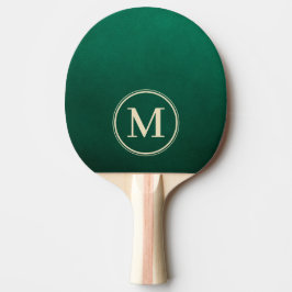 Raquete De Ping Pong Monograma Verde Esmeralda