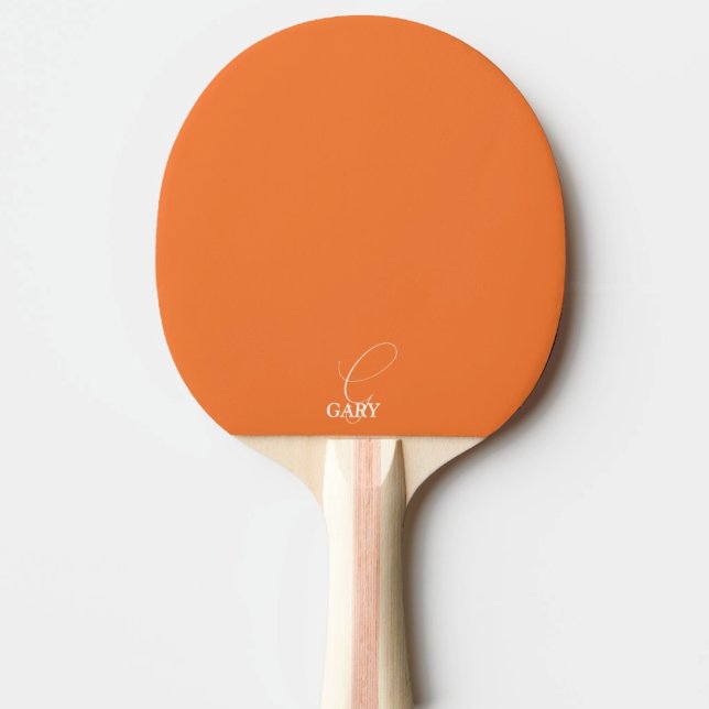 Raquete de Ping Pong Monogramada Laranja (Criador carregado)