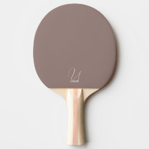 Raquete de Ping Pong Monogramada Marrom Cacau