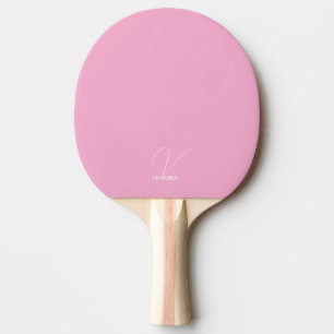 Raquete de Ping Pong Monogramada Rosa Pálido