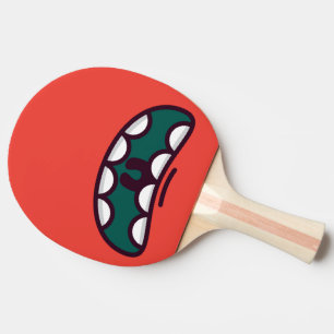 Raquete De Ping Pong Monstro da Boca Engraçado.