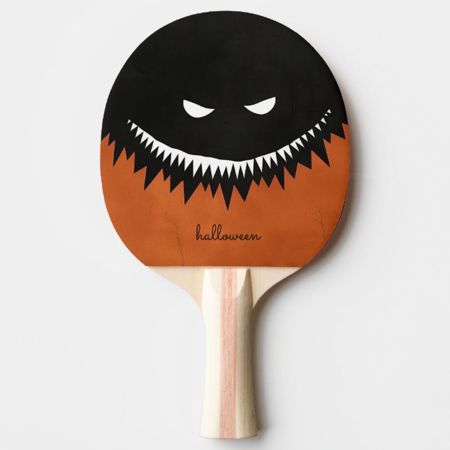 Raquete De Ping Pong Monstro das Halloween (Frente)