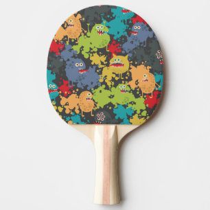 Raquete De Ping Pong Monstro engraçados bonitos pequenos