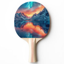 Montanha Sunset no lago - Nome Personalizado