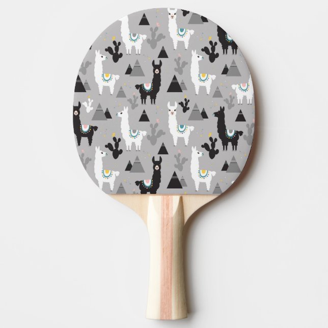 Raquete De Ping Pong Montanhas de lama cactus, padrão perfeito. (Frente)