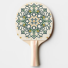 Raquete De Ping Pong mosaico floral