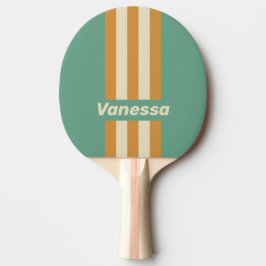 Raquete De Ping Pong Moss Retro com Listras e Nome