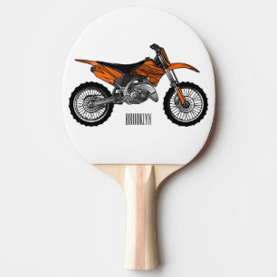 Raquete De Ping Pong Moto fora-de-estrada/desenho animado