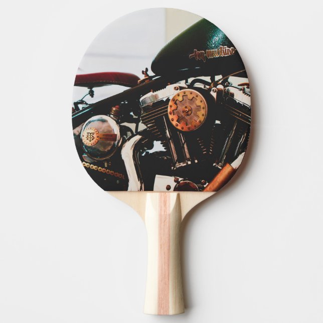 Raquete De Ping Pong Motorciclista Biker Rider (Frente)