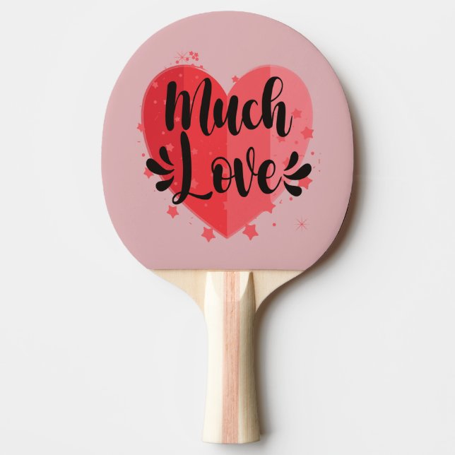 Raquete De Ping Pong Muito Amor, Grande Coração (Frente)