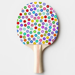 Raquete De Ping Pong Muitos círculos coloridos