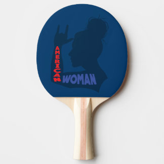 Raquete De Ping Pong Mulher Americana Eu te amo