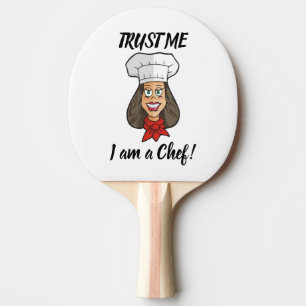 Raquete De Ping Pong Mulher Chef