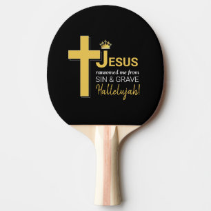 Raquete De Ping Pong Na moda JESUS ME RANSOMOU Cristão