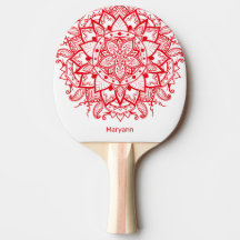 Na moda Red Mandala Boho Personalizado
