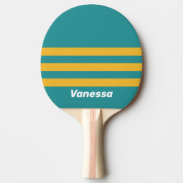 Raquete De Ping Pong Nascer do sol de conchas do mar através de listras