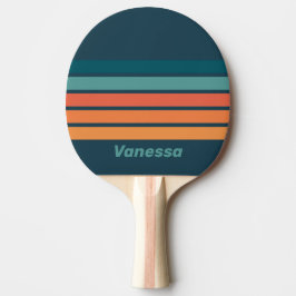 Raquete De Ping Pong Nascer do Sol do Cacto do Deserto Através da Faixa