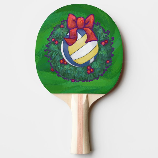 Raquete De Ping Pong Natal de voleibol (Verso)