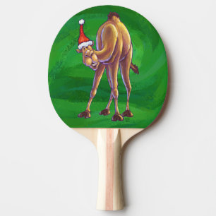 Raquete De Ping Pong Natal do camelo no verde