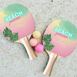 Raquete De Ping Pong Neon Beach Por Favor Jogos de Praia de Solteira Ro