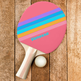 Raquete De Ping Pong Neon Sunrise Striped com Nome