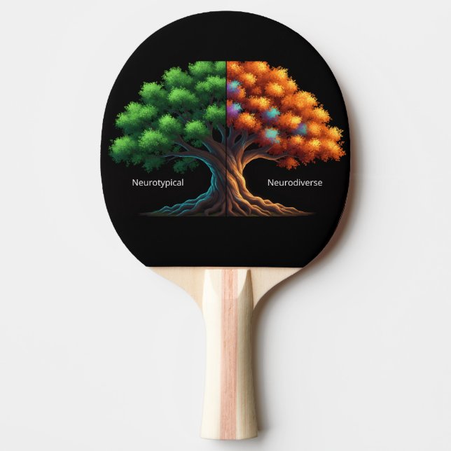 Raquete De Ping Pong Neurotípico vs. Neurodiverso (Frente)